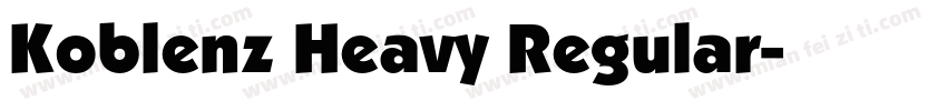 Koblenz Heavy Regular字体转换
